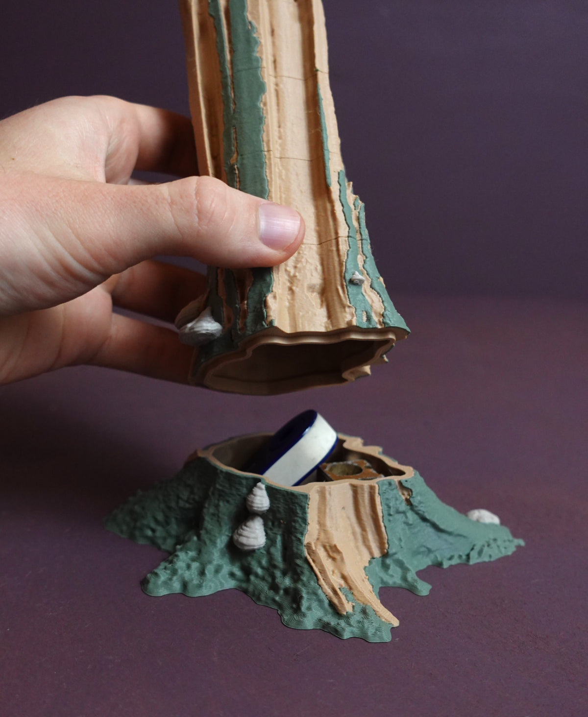 Baumstamm Stiftehalter "Rotbuche" – Naturgetreuer 3D-Scan