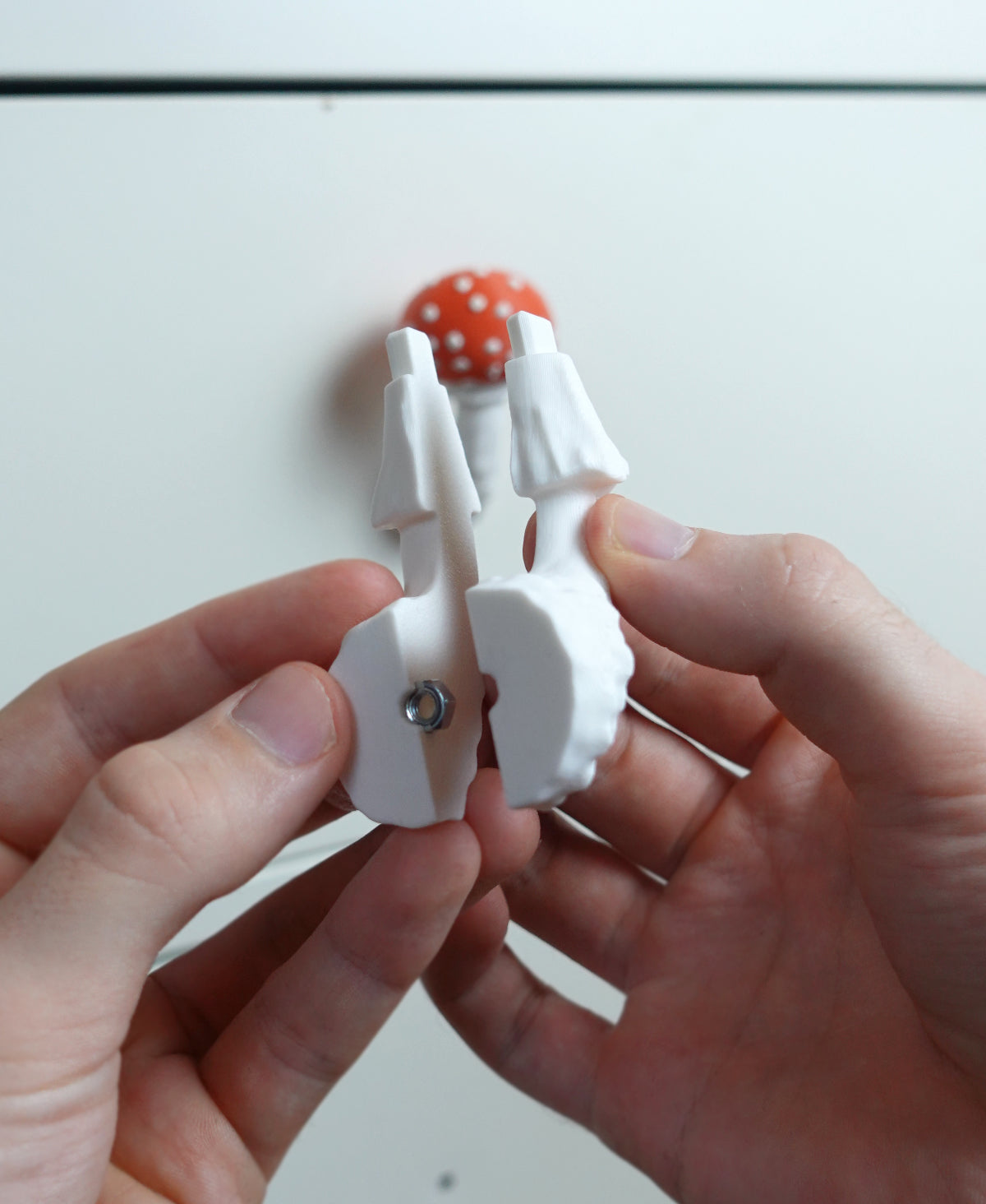 Pilz Schubladengriffe "Amanita Muscaria" – 3er-Designerset