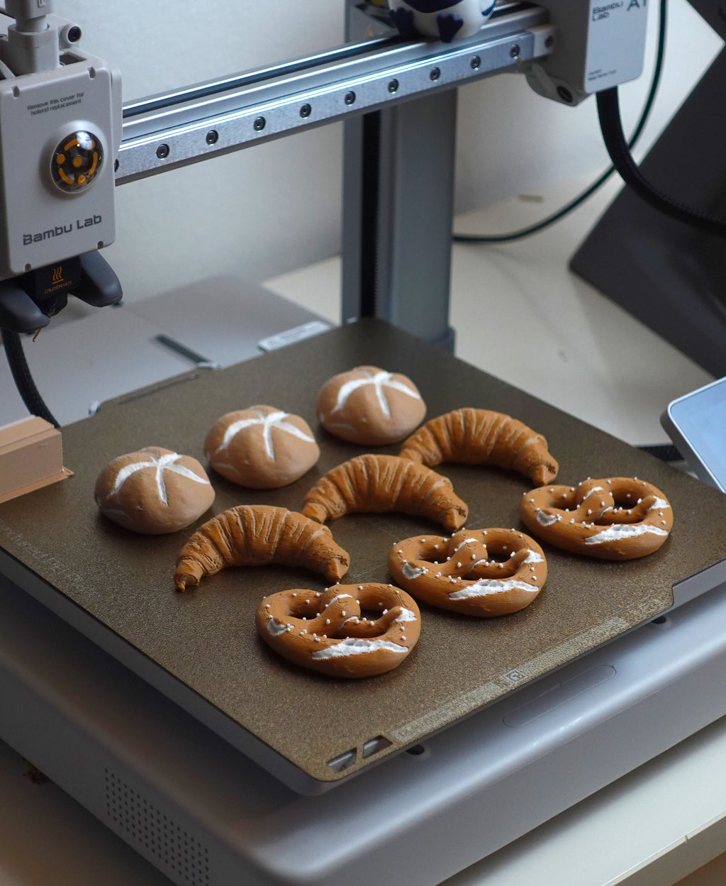 Gebäck Kühlschrankmagnete – Croissant, Brezel & Brötchen