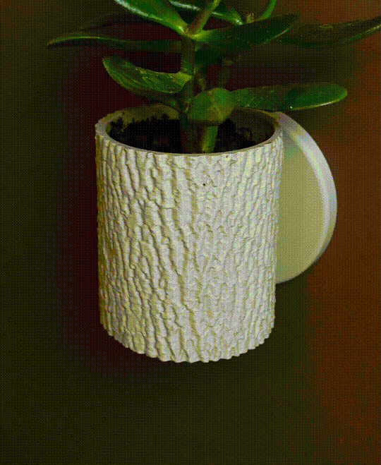 Baumrinden-Blumentopf "Gemeine Esche" – Naturgetreuer 3D-Scan