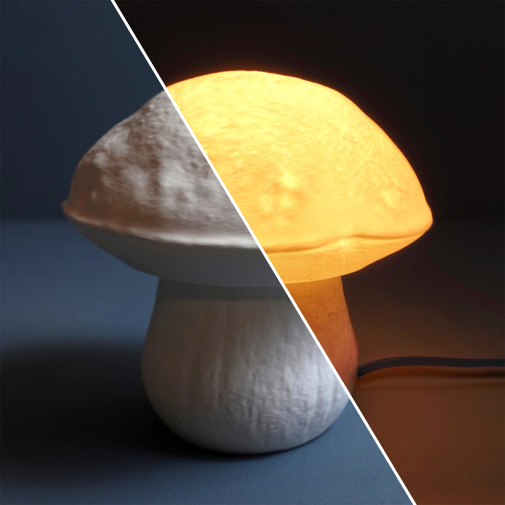 Steinpilz Tischlampe "Boletus Edulis" – Natürliches Lichtobjekt